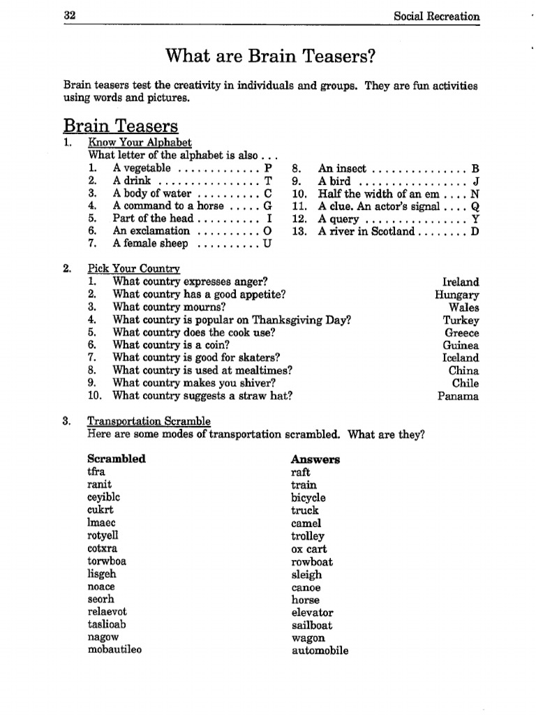 2 - 7 Brain Teasers PDF | PDF