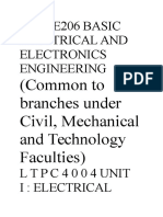 Basic Electrical and Electronics Engineering Course Overview