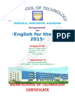 English For The Year 2015: Certificate