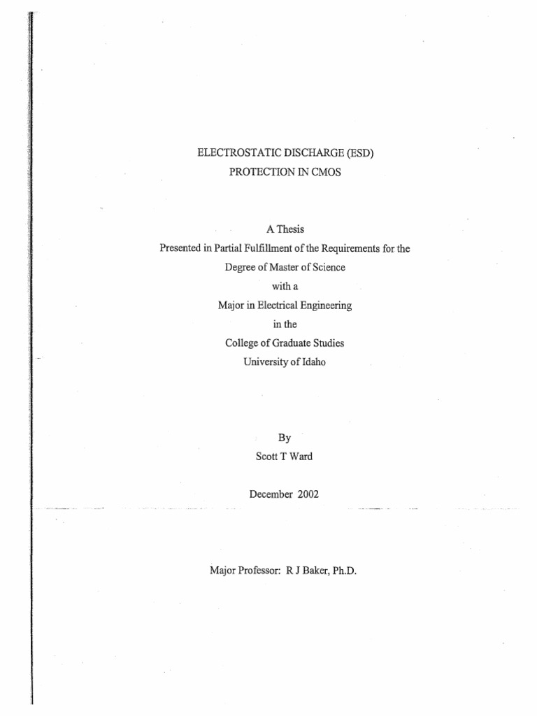 Electrostatic Discharge (ESD) Protection in CMOS PDF | PDF ...