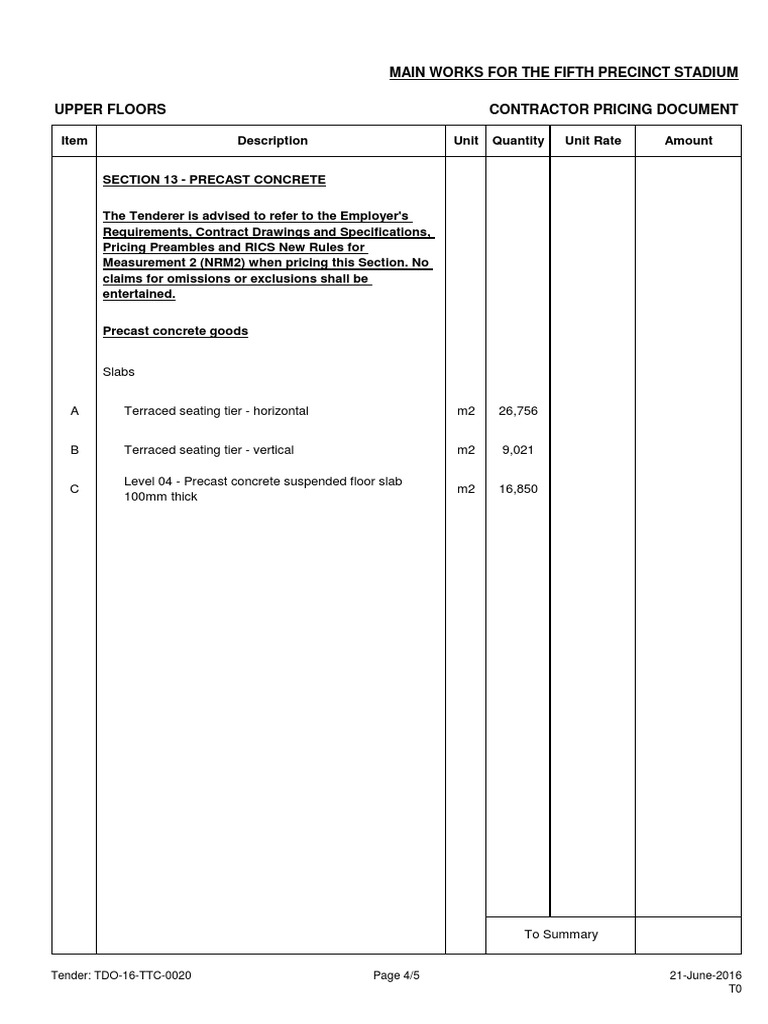 BOQ Precast Concrete Business