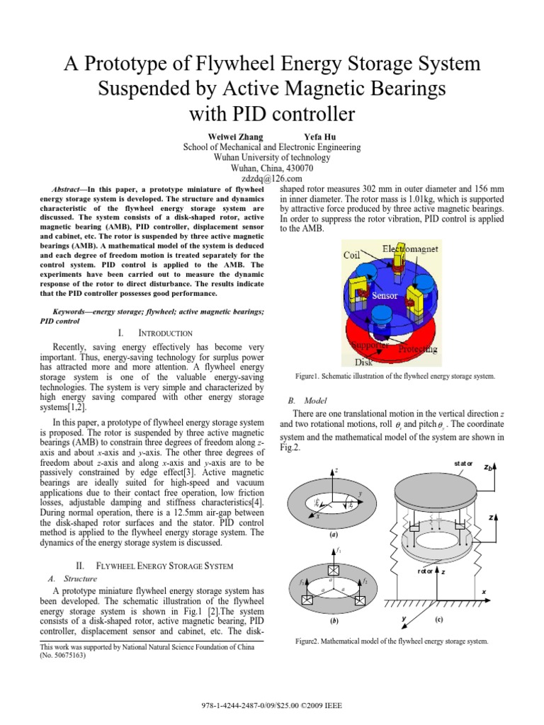 A Prototype of Flywheel Energy Storage System Suspended by Active