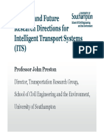 Current and Future Research Directions for ITS - John Preston