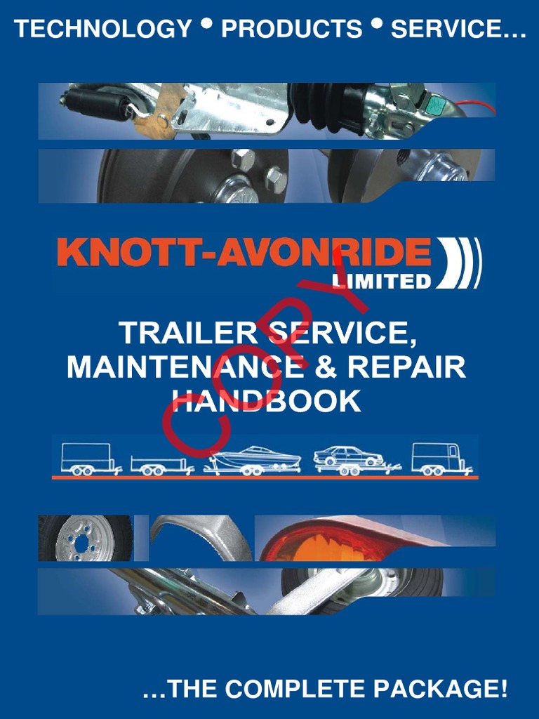 Knott-Avonride Trailer Maintenance Guide | PDF | Trailer (Vehicle) | Tire