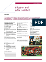 Injury Identification and Recognition For Coaches: Sports Medicine