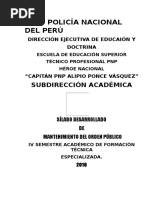 Mantenimiento Del Orden Publico IV Semestre Arreglar Con Accionar Pnp v Sem