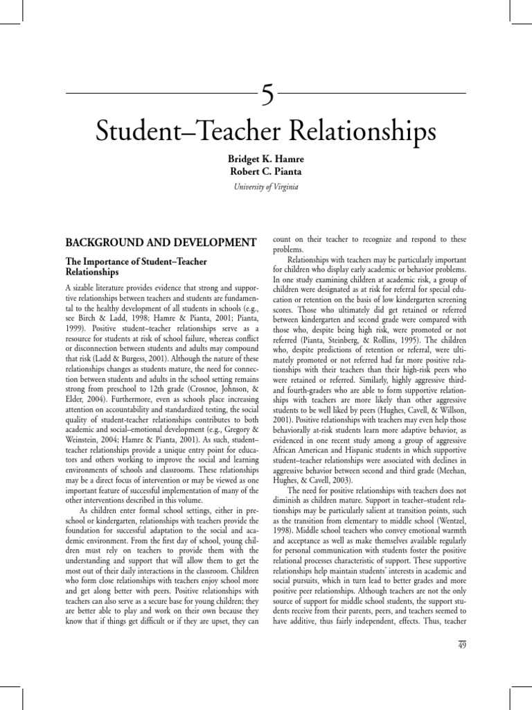 Enhancing Student-Teacher Bonds | PDF | Teachers | Emotions