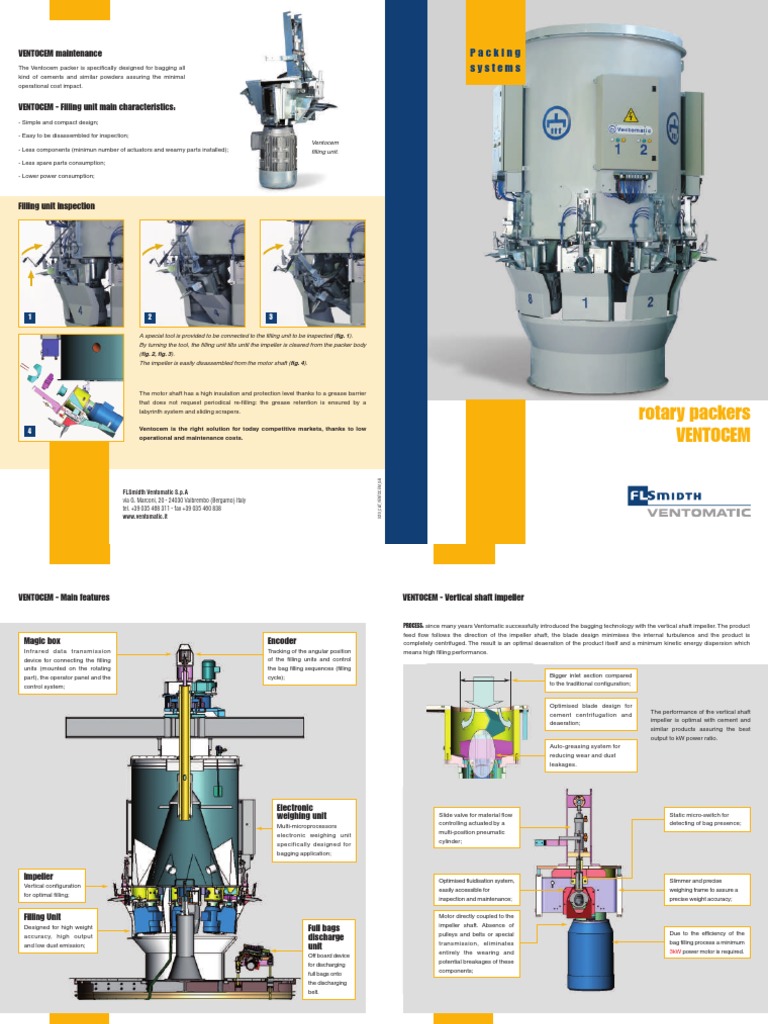 Ventomatic Packer: Efficient Cement Bagging | PDF | Belt (Mechanical ...