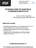 Curs Stiintele Comportamentului + Psihologie Medicala PDF