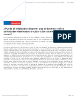 ¿Puede El Empleador Disponer Que El Docente Realice Actividades Destinadas A Cuidar A Los Alumnos Durante El Recreo? - Centro de Consultas. Dirección Del Trabajo. Gobierno de Chile