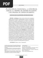 A Consciencia Fonologica