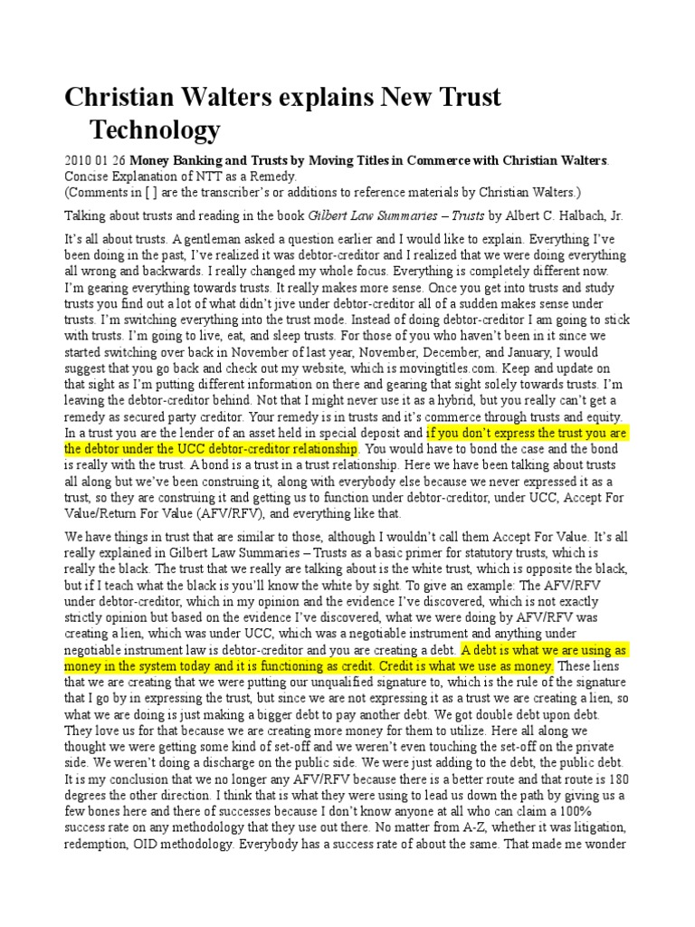 Understanding New Trust Technology | PDF | Trust Law | Beneficiary (Trust)