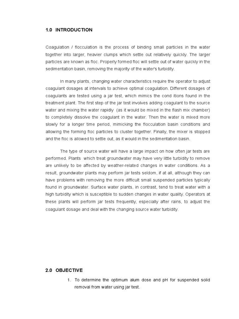 Waste Water Lab Report