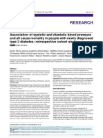 Association of Systolic and Diastolic Blood Pressure on Mortality