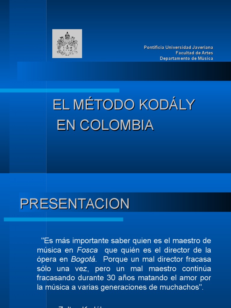 Metodo Kodaly Coro Ritmo