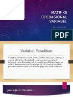 Matriks Operasional Variabel