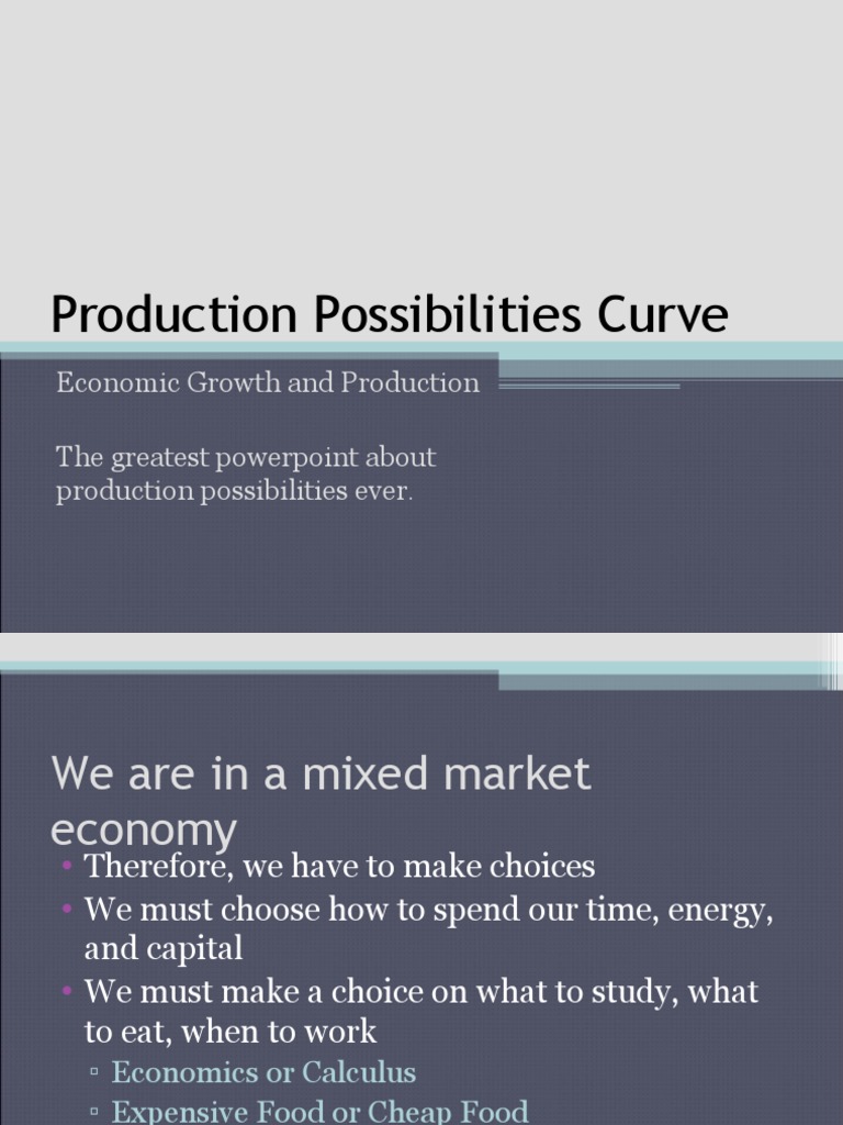 Production Possibilities Curve | PDF | Comparative Advantage | Economic