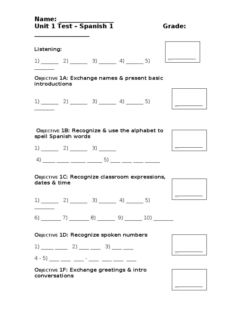 UNIT 1 Test-Answersheet | PDF | Career & Growth | Computers