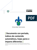 Documento Con Portada Indicesde Contenido Automaticos Hojas Pares EImpares Diferentes