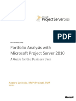 Portfolio Analysis With Microsoft Project Server 2010