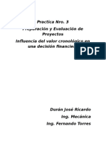 Influencia Del Valor Cronológico en Una Decisión Financiera