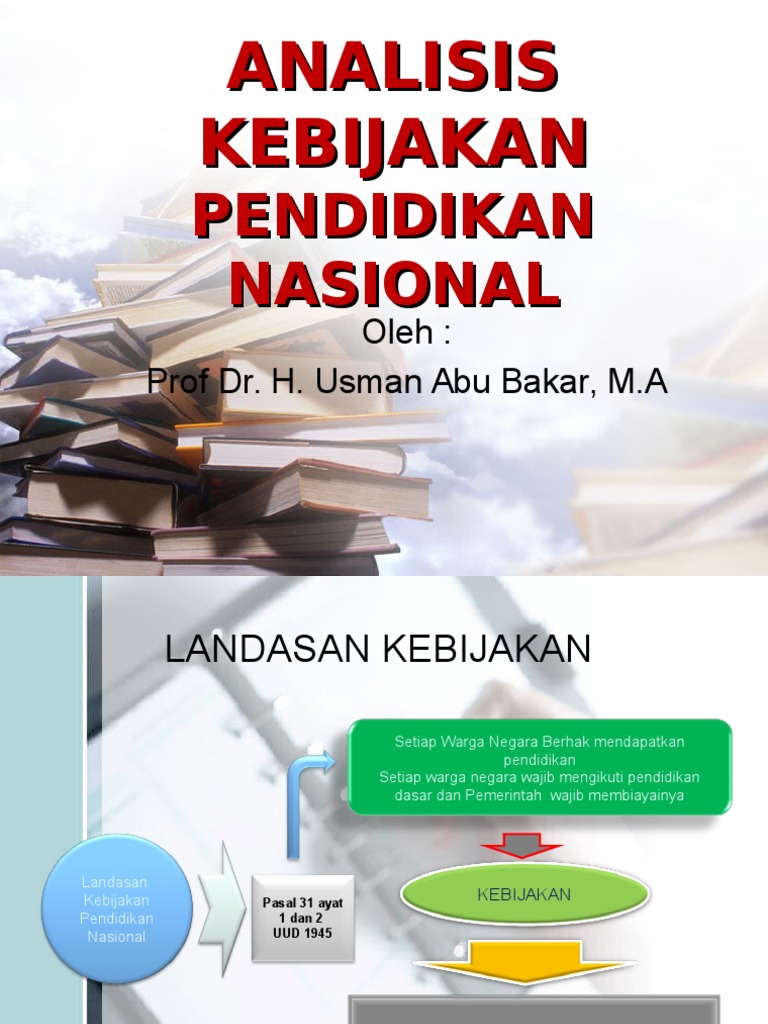 Analisis Kebijakan Pendidikan Pdf