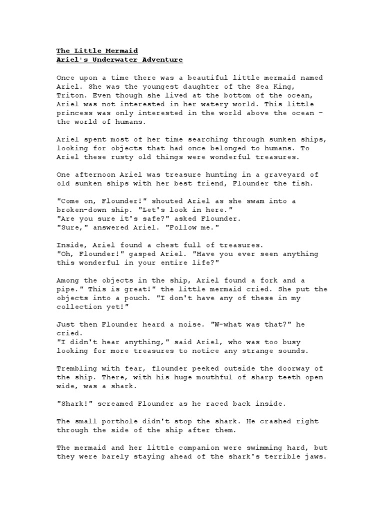 The Little Mermaid | PDF | Peter Pan | Neverland