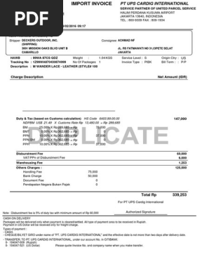 UPS FORM