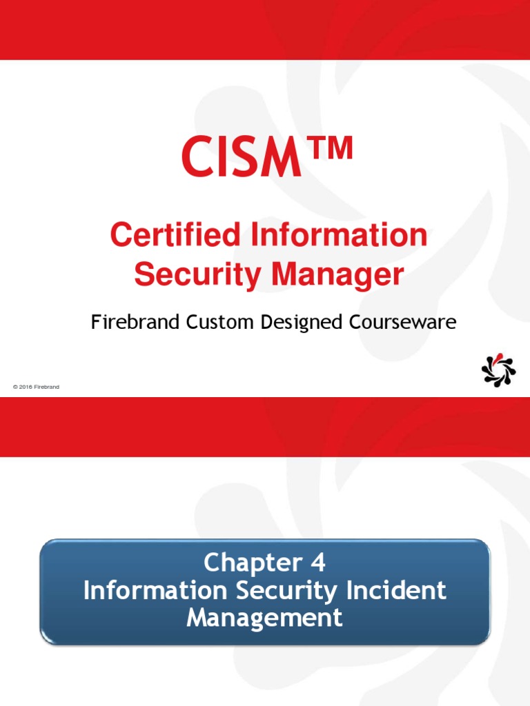 Cism Domain 4 Information Security Incident Management | PDF | Incident ...