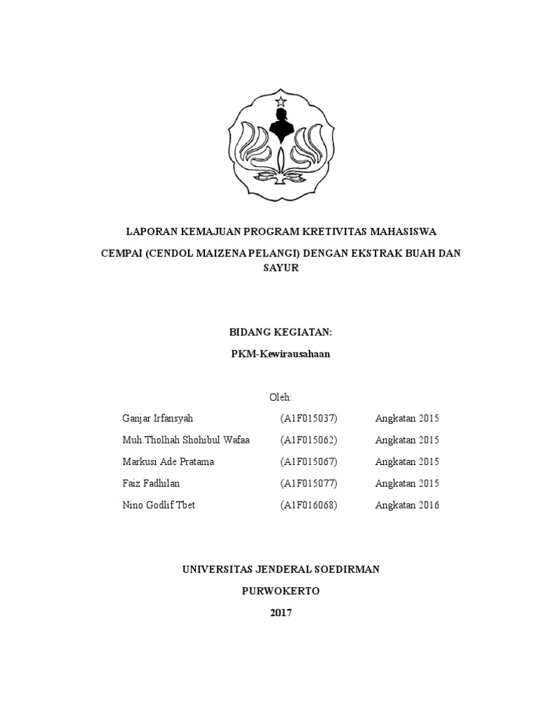 Laporan PKM Kewirausahaan Cempai | PDF