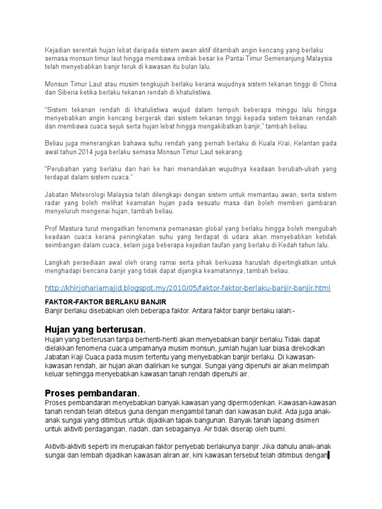 Faktor Dan Kesan Banjir  PDF
