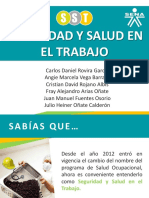 Seguridad y Salud en El Trabajo