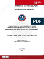 2008 Asegurando El Valor en Proyectos de Construcción - Un Estudio de Las Técnicas y Herramientas Utilizadas en La Etapa de Diseño