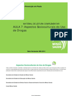 Módulo 4 - AULA 7 - Aspectos Socioculturais Do Uso de Drogas