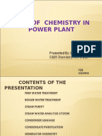 Role of Chemistry in Power Plant
