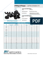 Carbon Steel Weld Fittings & Flanges - List Price Schedule 2-10