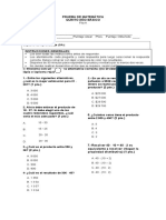 Prueba de Matemática