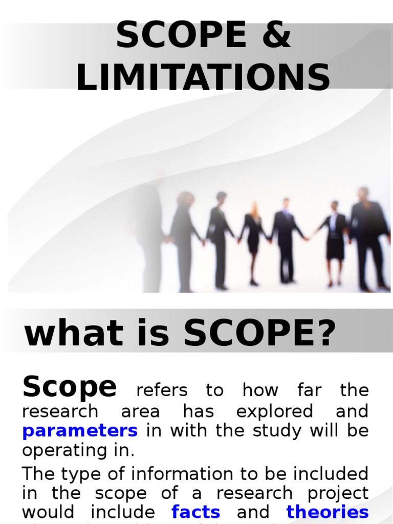 importance of scope and limitation in research paper