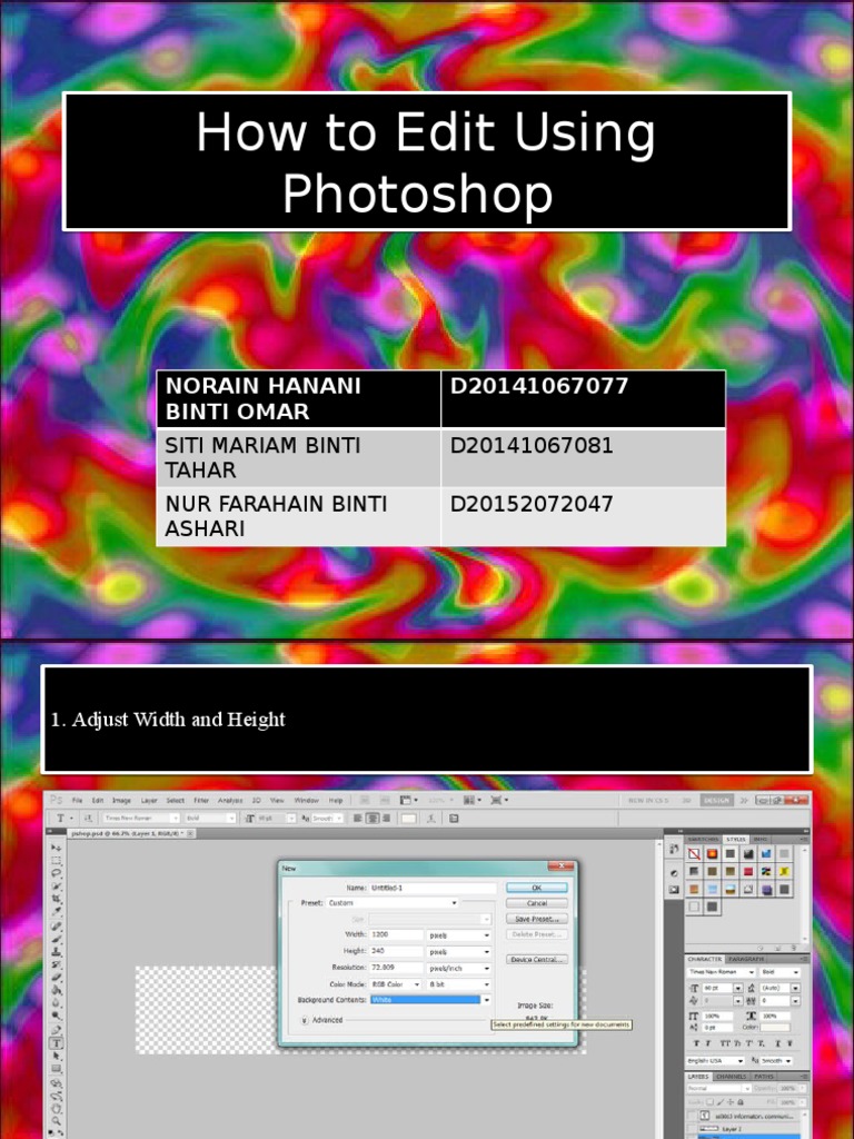 Photoshop Editing Guide: Step-by-Step | PDF