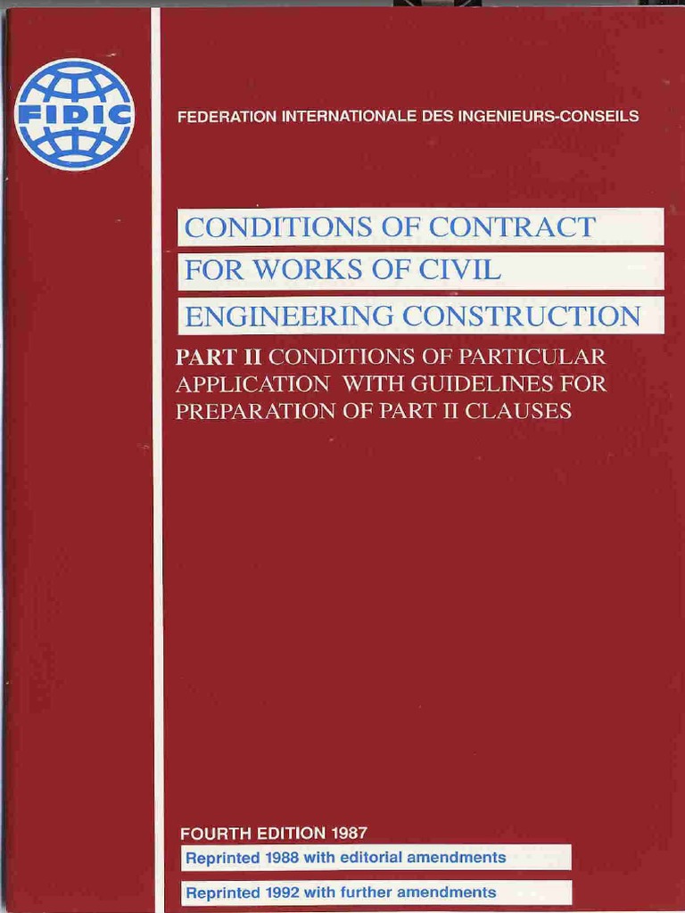Conditions of Contract For Works of Civil Engineering Construction ...