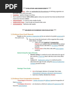 Grd 10 BIOLOGY - Evolution and Biodiversity Notes