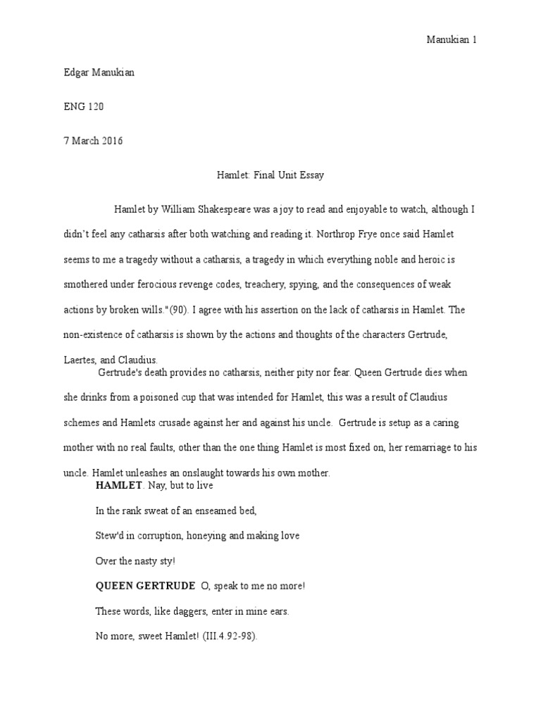 Catharsis in hamlet act 4 picture