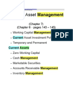 Current Asset Management