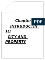 Chapter-2 Intruductin TO City and Property