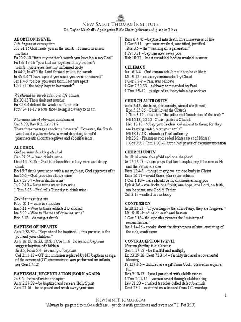 Nsti catholic bible cheat sheet pdf Baptism Trinity