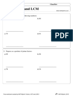 N Factors, HCF and LCM