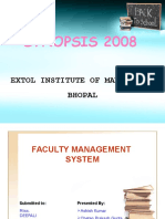 Synopsis 2008: Extol Institute of Management Bhopal