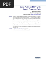 Using Platform LSF® With Solaris Processor Sets: November 2003 Platform Computing Comments To