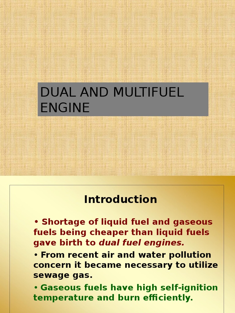 Dual Fuel and MultiFuel Engines PDF Diesel Engine Internal