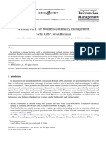 Gibb, F. and Buchanan, S. (2006) - A Framework For Business Continuity Management. International Journal of Information Management 26 PDF
